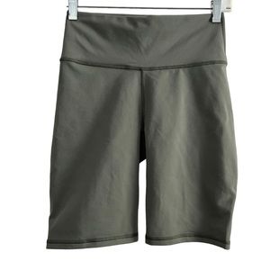 Fabletics Khaki Green Bike Shorts